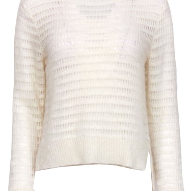 Rebecca Taylor - Cream Open Knit Sweater Sz M
