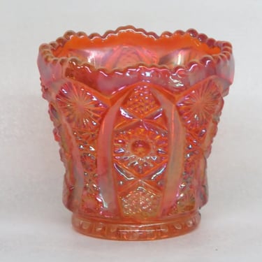 Imperial Carnival Glass Marigold Daisy and Button Toothpick Holder 3670B