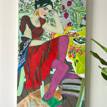Large Acrylic on Canvas Painting by Hannah Demma