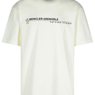 Moncler Grenoble White Cotton T-Shirt Men