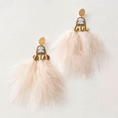 Feather Drop Earrings