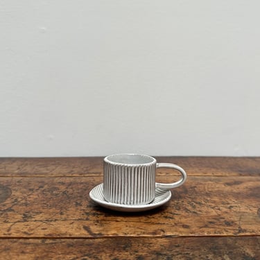 Handmade Italian Espresso Cup & Saucer Set White