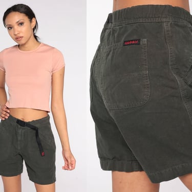 Gramicci Shorts 90s Faded Black Cargo Shorts Retro Skater Hiking Shorts Hipster Japanese Streetwear Vintage 1990s Cotton Medium 