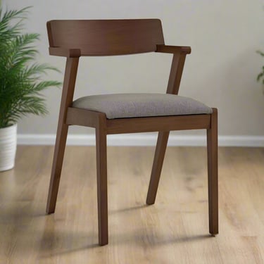 Set of 4 HOFT Zola Mid Century Oak Dining Chair Walnut/Light Grey FFW258-394