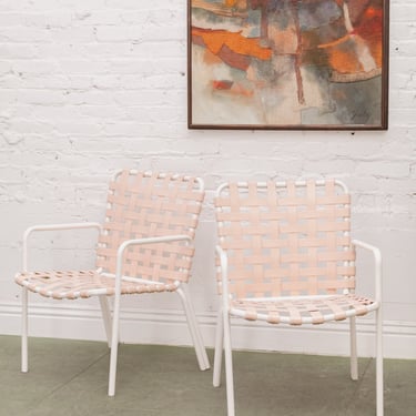 Brown Jordan Chairs in Peach (Pair)