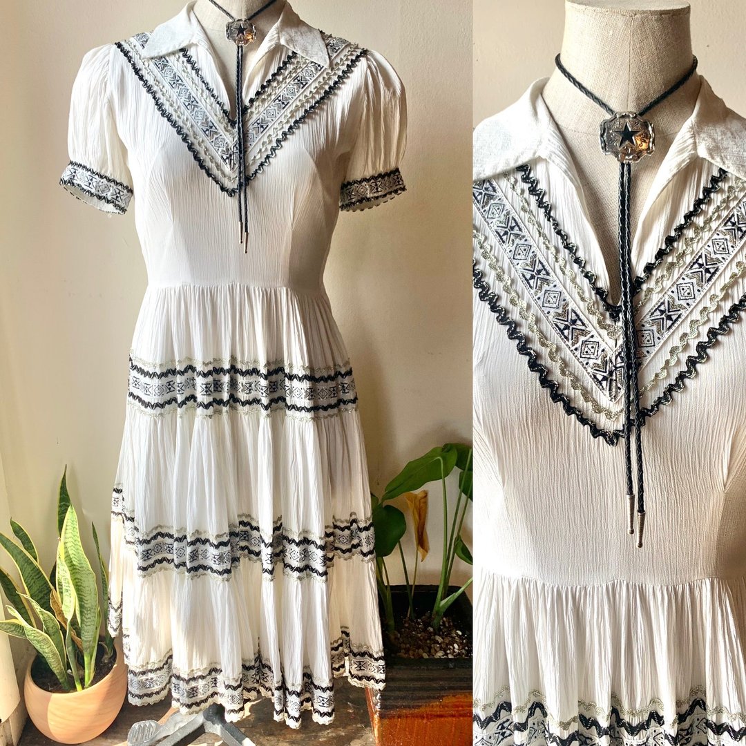 60’s Square Dance Handmade Dress