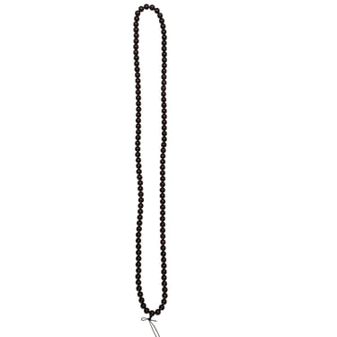 Long Oriental Brown Wood Beads Hand Rosary Praying Chain ws3818E 