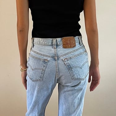 29 Levis 501 vintage faded jeans / vintage light stone wash high waisted button fly Levis 501 jeans USA | Levis 501 29 