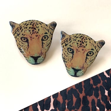 Big Leopard Earrings