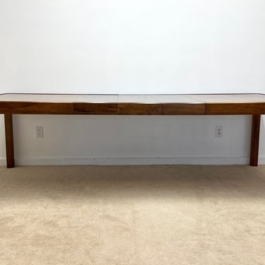 large parsons extension dining table with 3 leaves mid century 