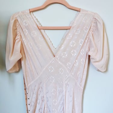 Vintage 1940s Pink Nightgown - Small 