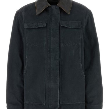 Prada Woman Grey Denim Padded Jacket