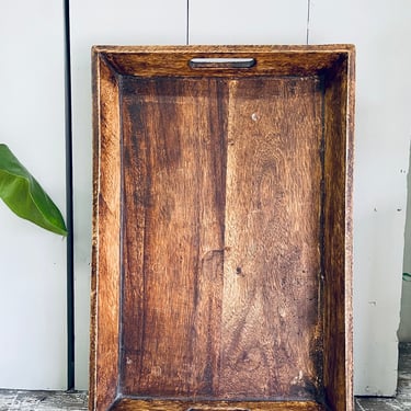 Rustic Wood Tray | Serving Dining Bar Coffee Tray | Coffee Table Dining Room Table Candles | Serving Tray Drink Tray | Modern Rustic Tray 