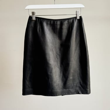 Black Leather Mini Skirt