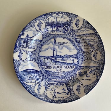 Vintage Long Beach Island NJ Souvenir Plate 