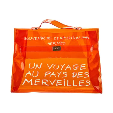 Hermes Orange Transparent Vinyl Kelly Bag
