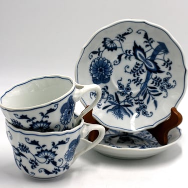 vintage Blue Danube Cups and Saucers 