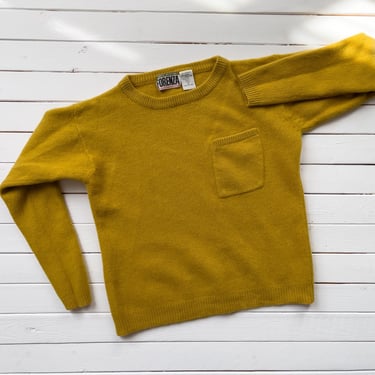 mustard yellow sweater 80s 90s vintage wool angora tight cropped sweater 