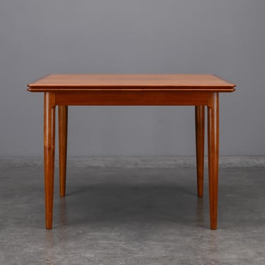 Skovmand & Andersen Square Mid-Century Teak Danish Modern Dining Table 