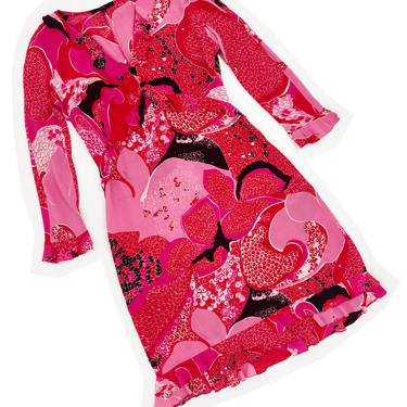 Gucci S/S 1999 pink floral print dress
