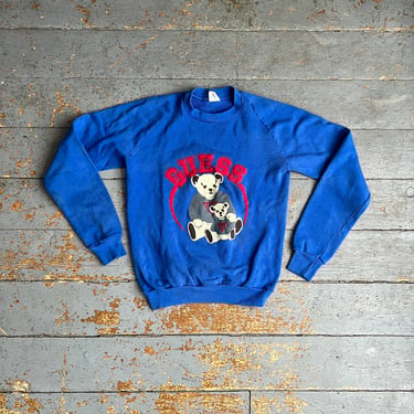 Vintage 1980s Guess Teddy Bears Raglan Sweatshirt 