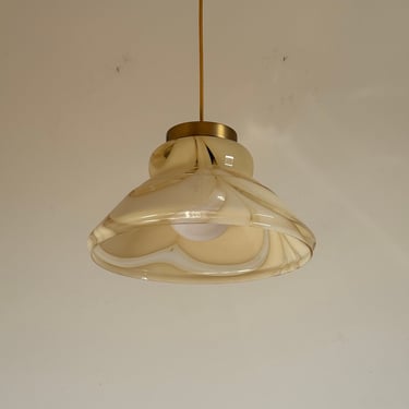 Vintage Murano Glass Pendant Light in Mazzega Style / Italy Chandelier / Mid Century Modern Ceiling Lamp / Home Decor / 1970s 