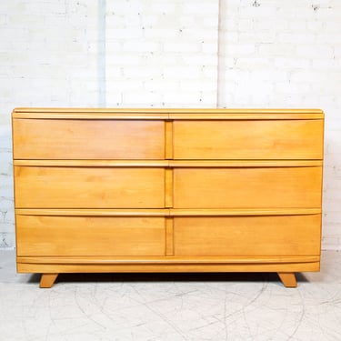 Vintage mcm solid maple 6 drawer dresser by KLING Furniture NY | Free delivery in NYC and Hudson Valley areas 