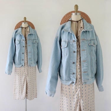 oversized denim jacket - vintage womens baby blue jean distressed shacket fall light lightweight 