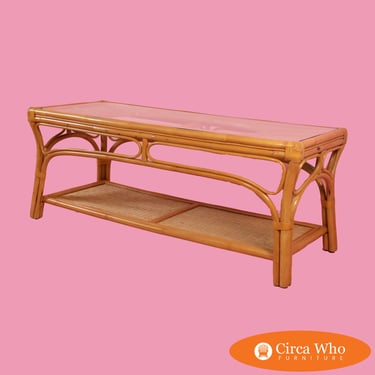 Vintage Bamboo Coffee Table