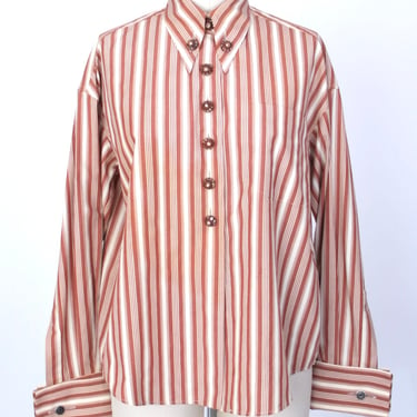 1994 Romeo Gigli Embellished Stripe Shirt*