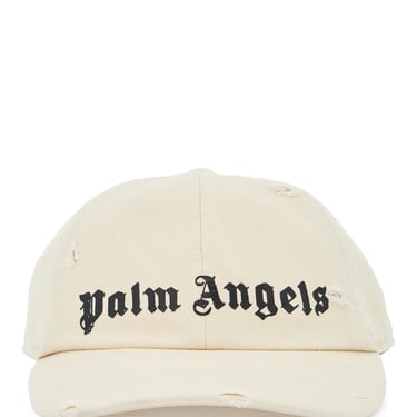 Palm Angels Distressed Baseball Cap With Logo Men