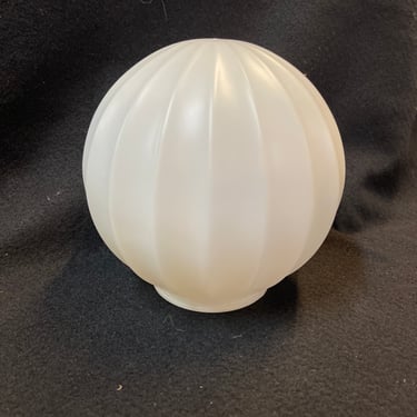 Frosted white globe shade 3.25 inch diameter neck
