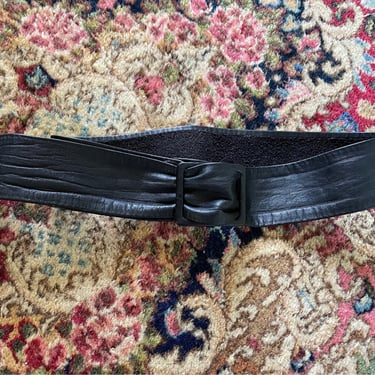 Vintage ‘80s mushroom genuine leather belt | adjustable cinch belt, S/M/L 