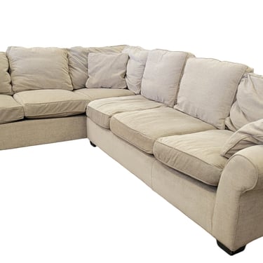 Beige L-Shaped Sectional