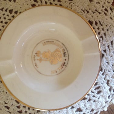 Vintage  1969 Commemorating Bicentennial of San Diego, CA Ash Tray Gold Trim and Design 5" 