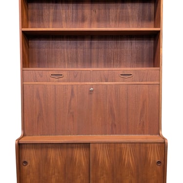 XL Teak Bookcase / Secretary Desk - 032507