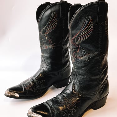Rainbow Eagle Silver Tip Cowboy Boots, sz. 14