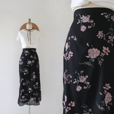 sheer chiffon maxi skirt (lined) 29-32 