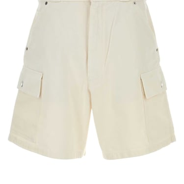 Prada Men White Denim Bermuda Shorts