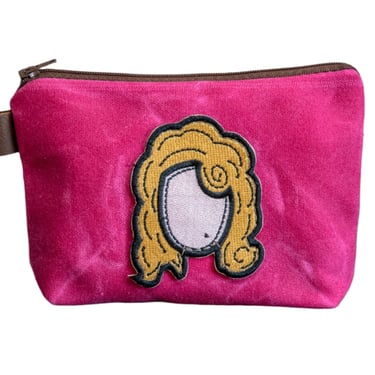 Applique Pouch | Handmade Waxed Canvas Zipper Pouch | DOLLY | Icon Collection 