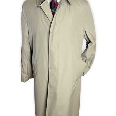 Vintage 1970s SEARS Trench Coat ~ 40 R ~ Jacket / Raincoat ~ Raglan ~ Preppy / Trad / Ivy ~ Zip-Out Liner / Lining 
