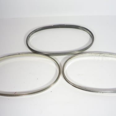 Vintage Metal Oval Embroidery Hoops - Set of 3 Metal Sewing Hoops 