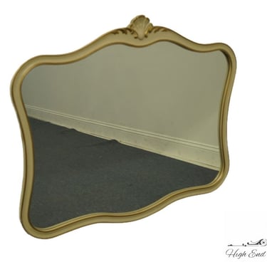 DREXEL FURNITURE Touraine Collection French Provincial Cream / Off White Painted 45" Dresser / Wall Mirror 560 