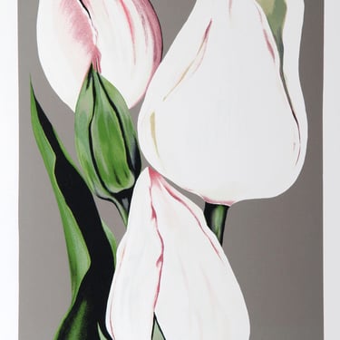 Lowell Blair Nesbitt, White Tulips, Screenprint, signed and numbered in pencil 