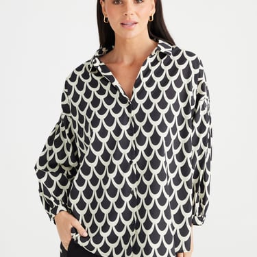 brave + true - Duchess Shirt - Network - Black & White