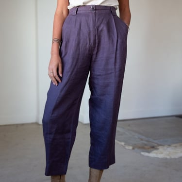 sun faded purple linen KL by Karl Lagerfeld trousers