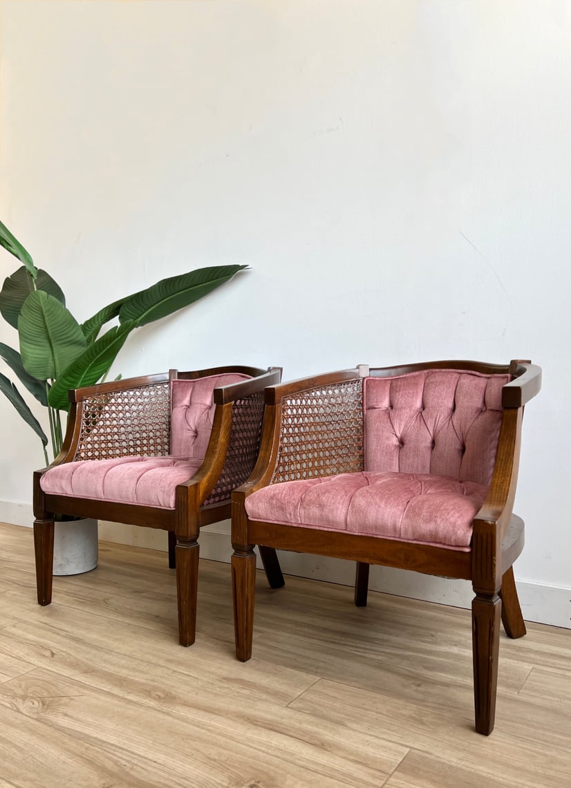 Pair of Vintage Tufted Velvet Chairs | Home & Closet | Lincoln, NE
