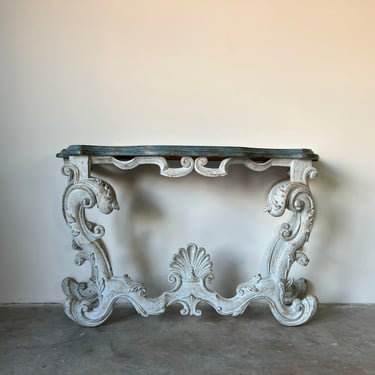 Italian Carved Wood Console Table in the Louis XV Rococo Taste 
