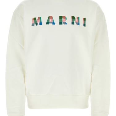 Marni Man White Cotton Sweatshirt