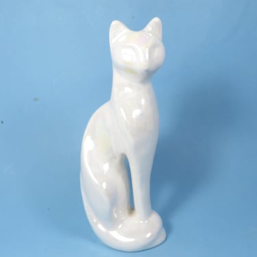 Vintage White Ceramic Deer Statue - White Deer Ceramic Figure 